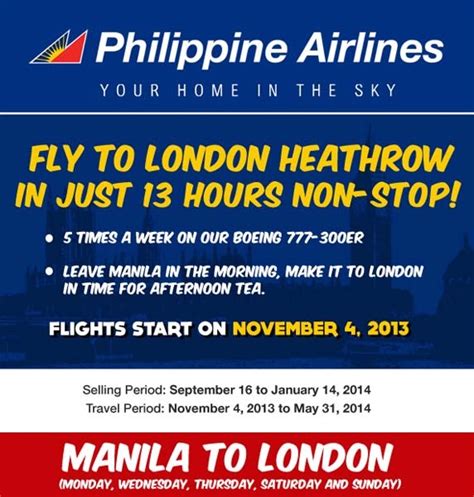 philippine airlines manila to london fare